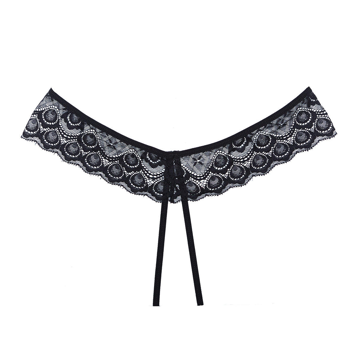 Adore by Allure Foreplay Crotchless Panty - Black