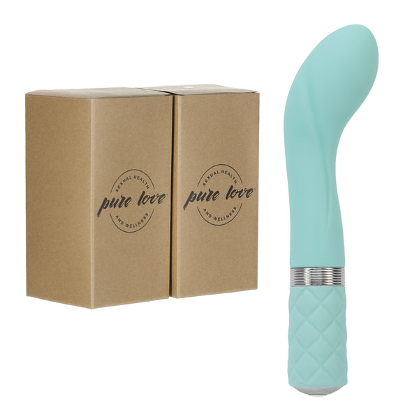 Pure Love G Spot Vibrator With Swarovski Crystal Teal BMS