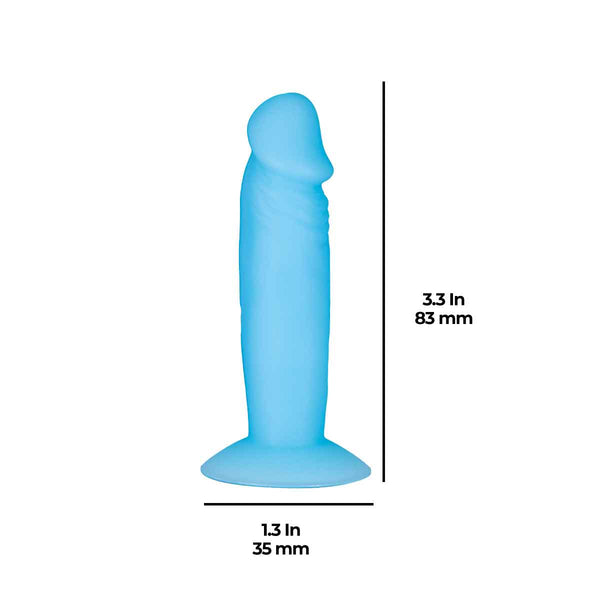 Addiction - Silly Willy – Glow in the Dark -  3.3” Silicone Dildo - 12 pcs
