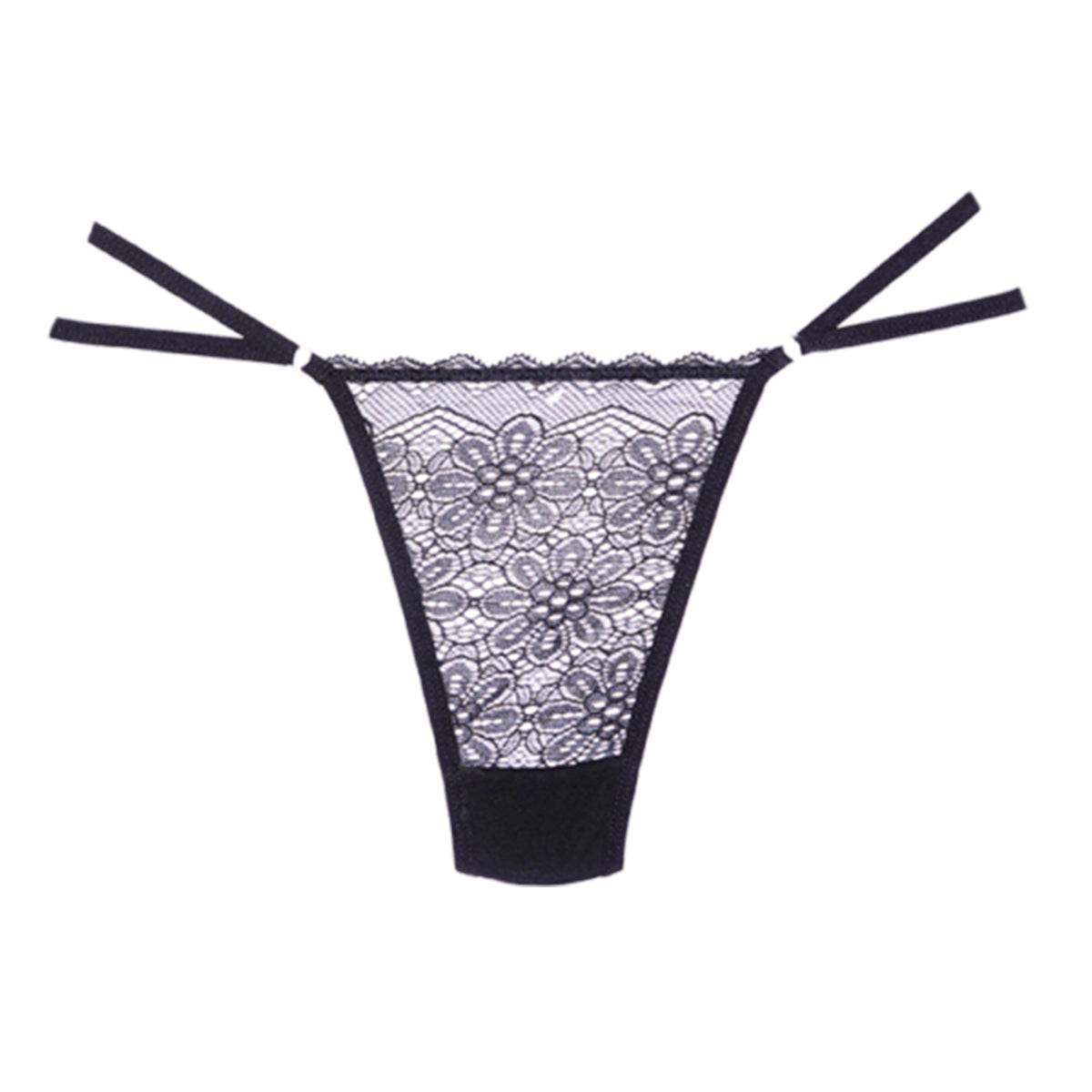 Adore by Allure Good Girl Lace &amp; Mesh Thong - Black