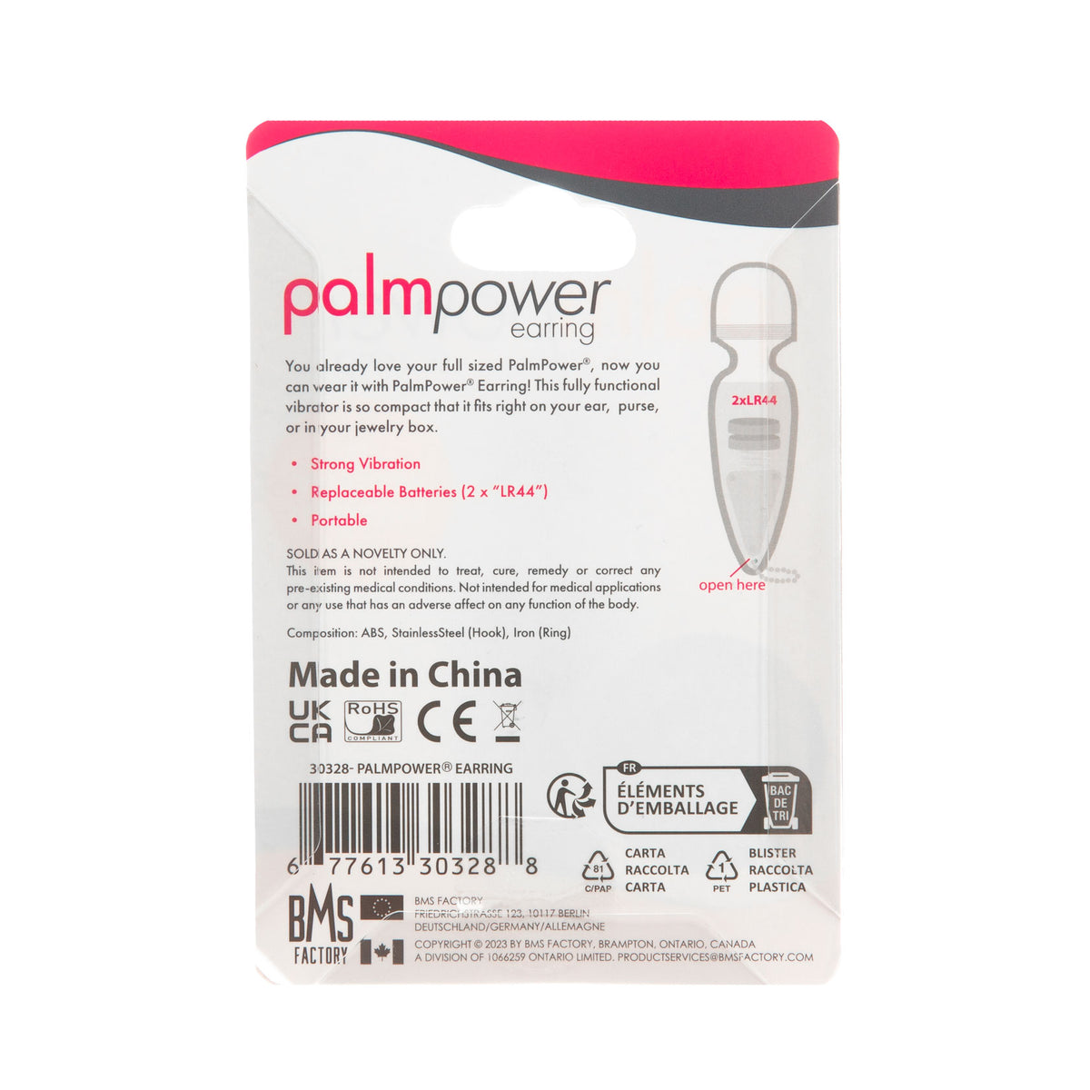 PalmPower – Micro Massager Earring – 1 piece