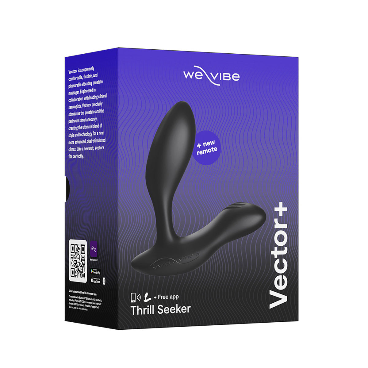 We-Vibe Vector+ - Vibrating Prostate Massager – Charcoal Black