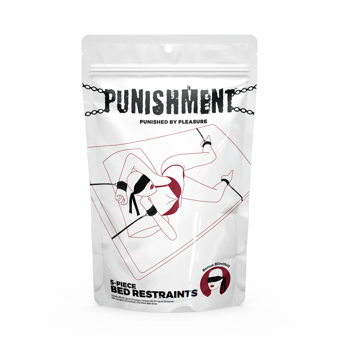 Punishment - 5-Piece Bed Restraint Kit – Black
