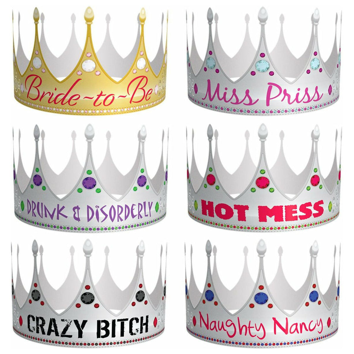 Kheper Games Bride to Be&#39;s Party Crowns - 6 Pack
