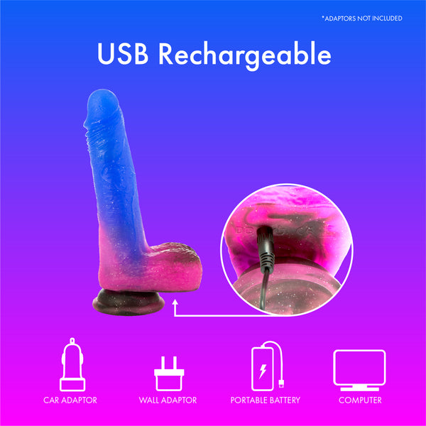 Pure Love® - Vibrating and Rotating Dildo with Remote - Cosmic