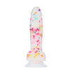 Pure Love® - Party Time Silicone Dildo With Suction Base – 7.5 In. – Frosted Confetti