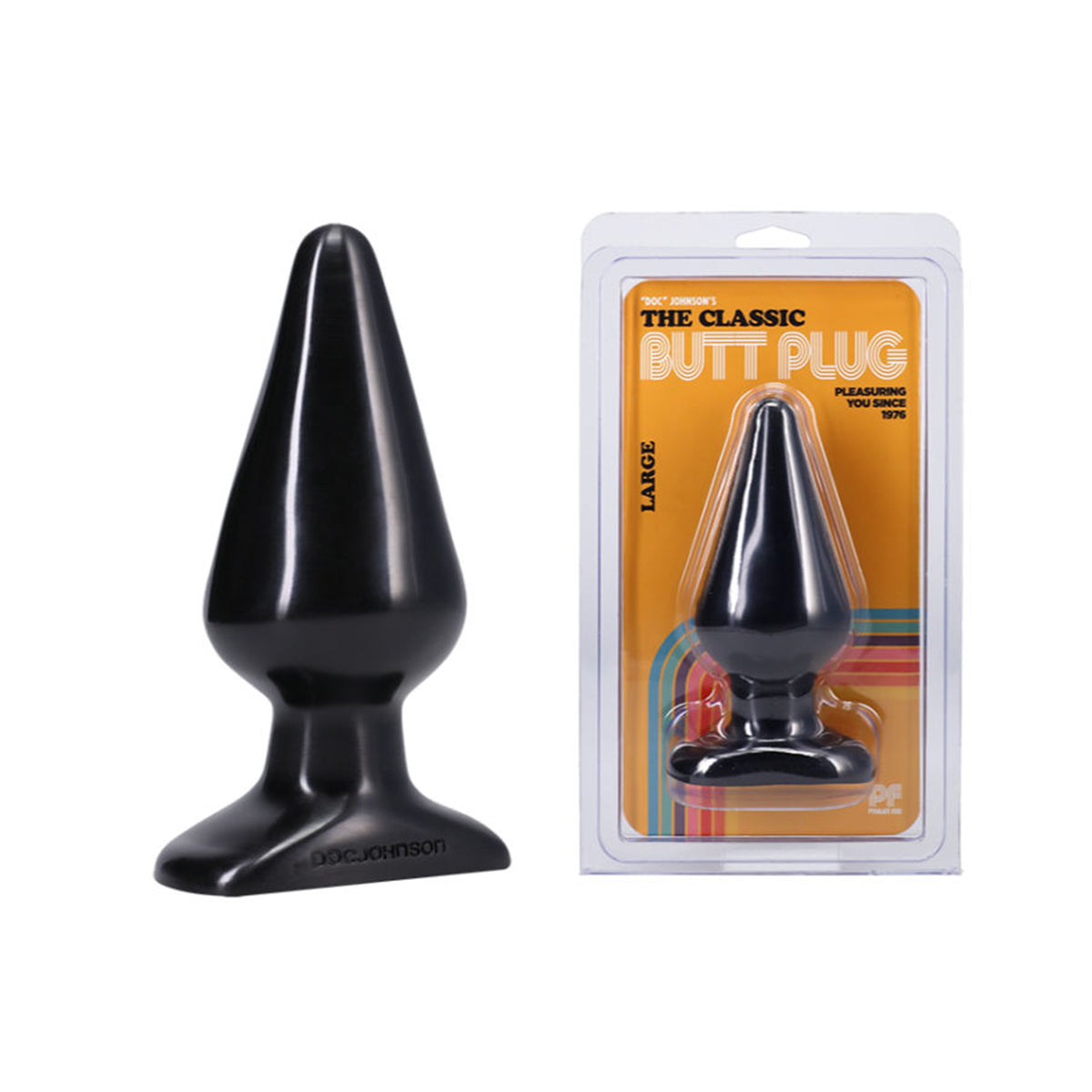 Doc Johnson Classic Butt Plug Smooth Large Black | BMS Enterprises Doc Johnson Classic Butt Plug Smooth Large Black | BMS Enterprises