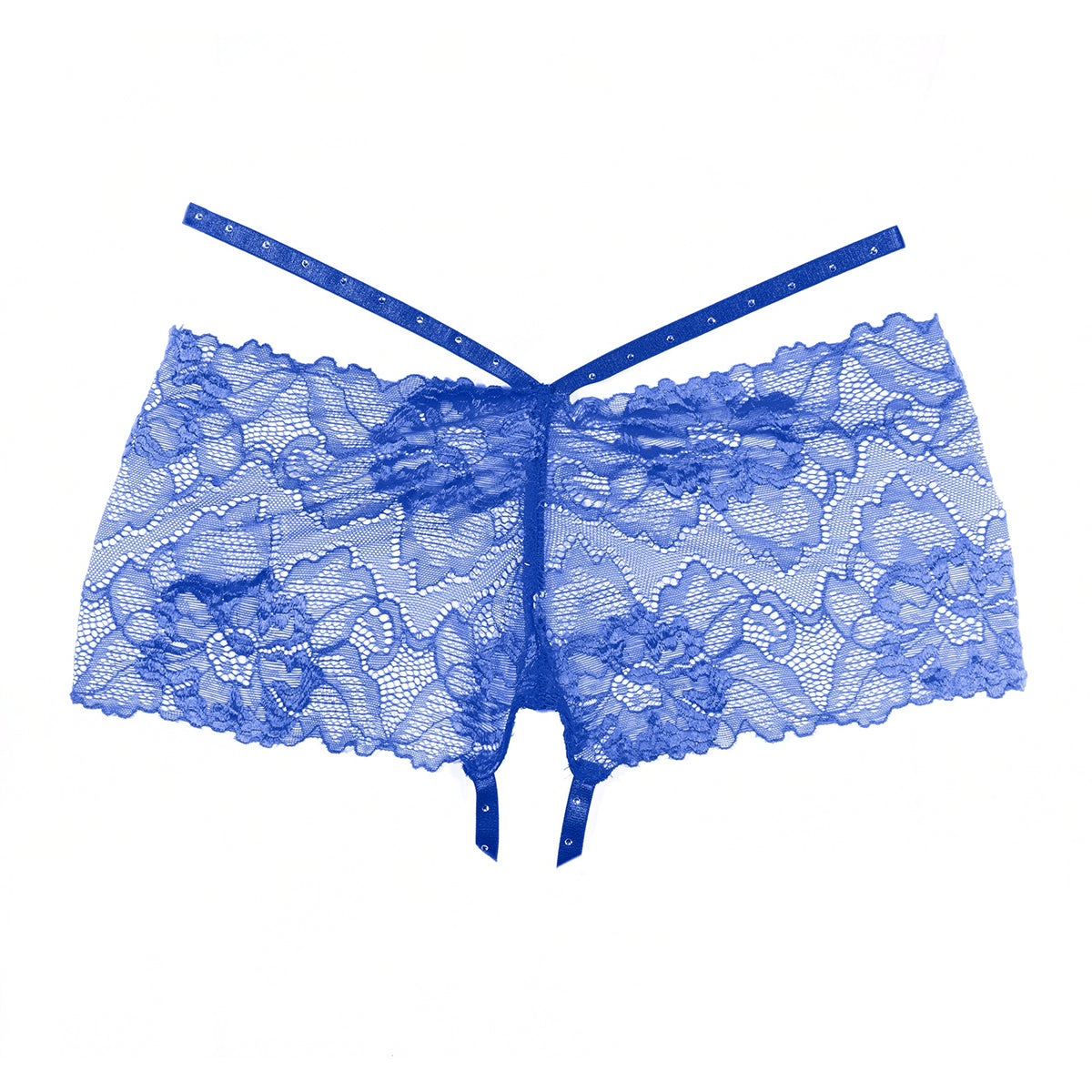 Allure Kelly Lace Crotchless Shorts – Blue
