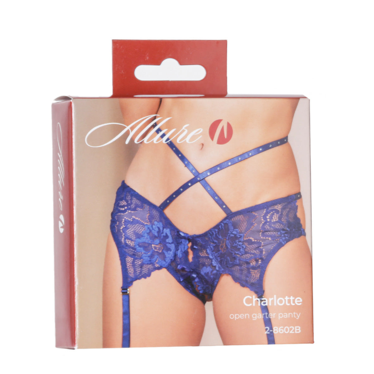 Allure Charlotte Garter Panty – Blue – One Size Most