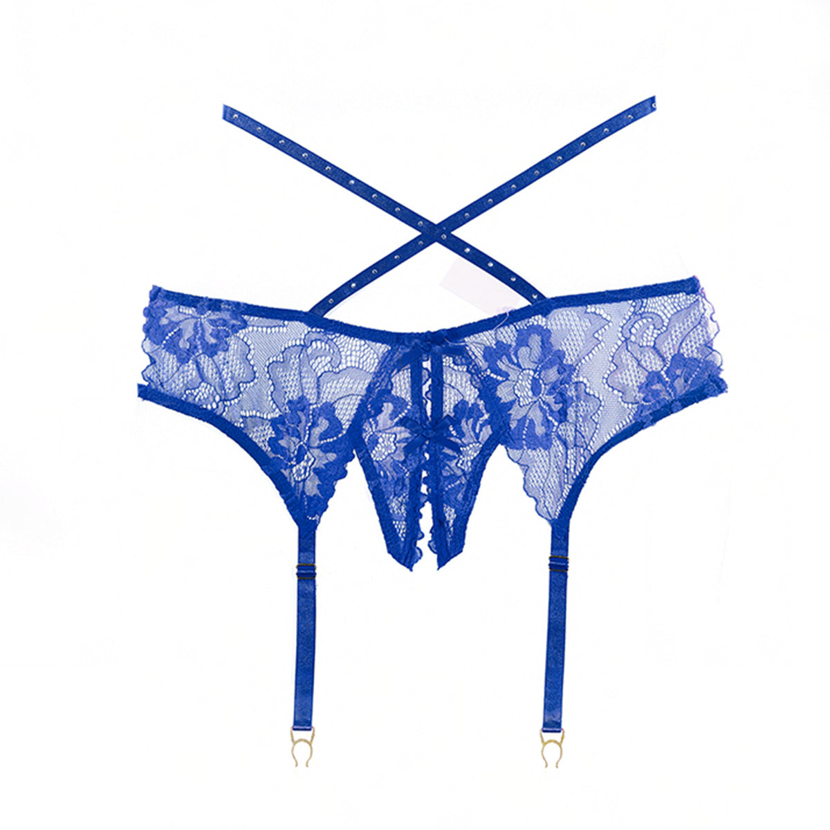 Allure Charlotte Garter Panty – Blue – One Size Most