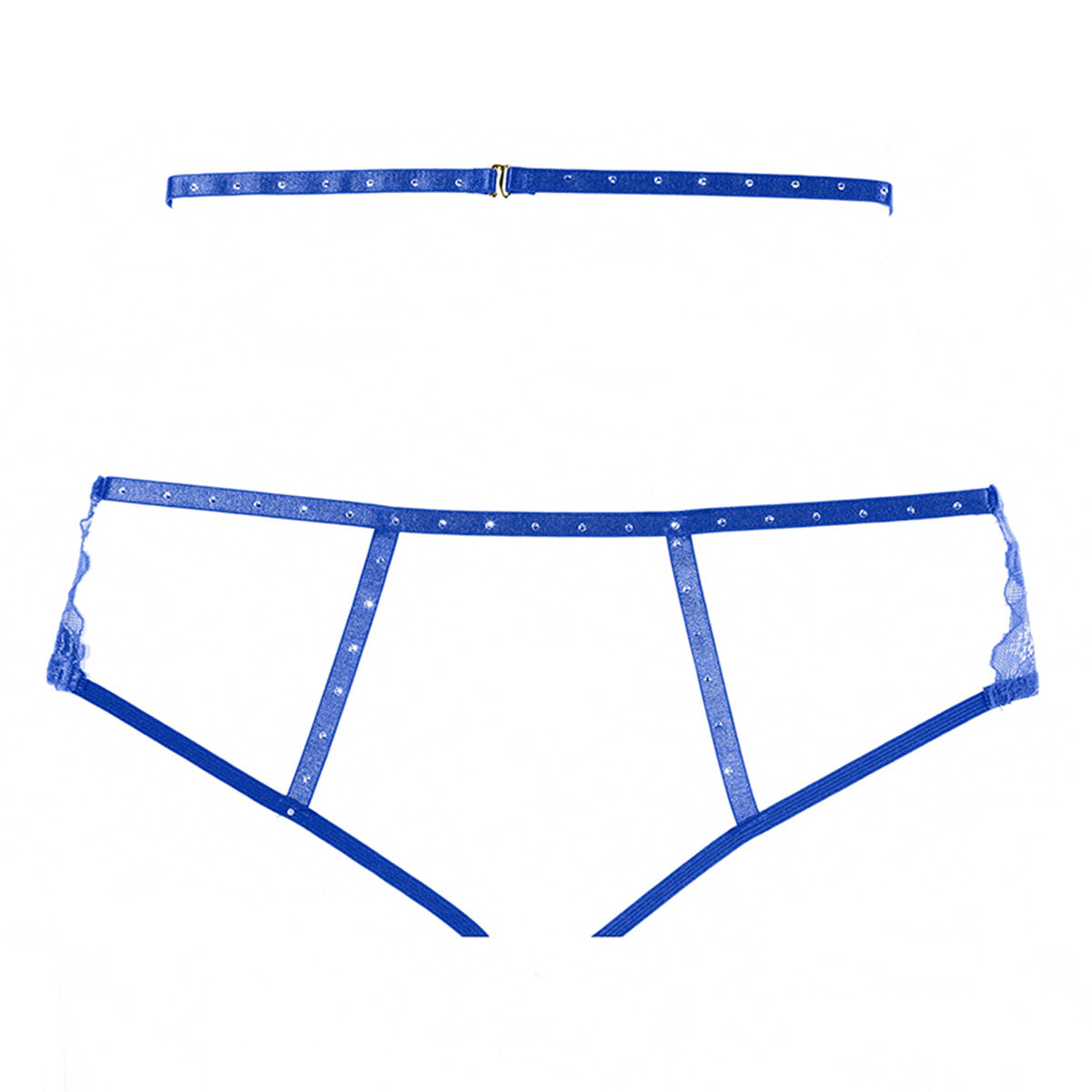 Allure Charlotte Garter Panty – Blue – One Size Most