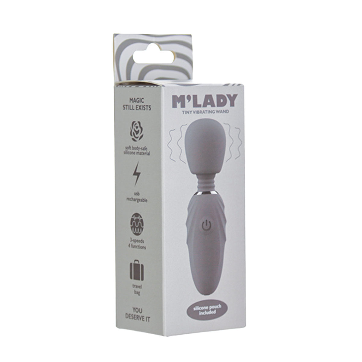 M’Lady Tiny Vibrating Wand - Grey