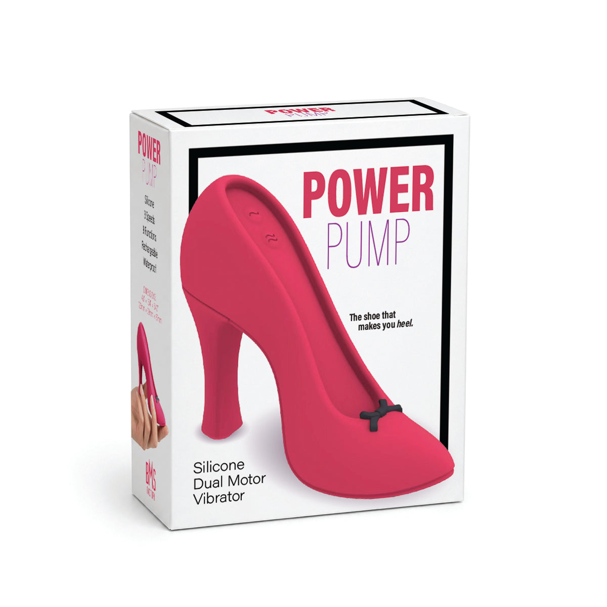 BMS Factory – Power Pump – Silicone Dual Motor Vibrator – Red