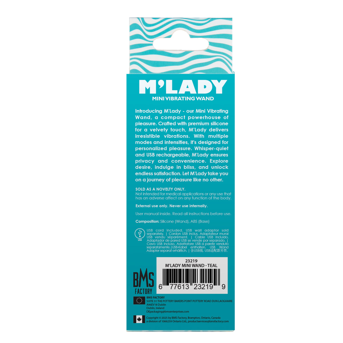 M'Lady Mini Vibrating Wand Teal - BMS Enterprises M'Lady Mini Vibrating Wand Teal - BMS Enterprises