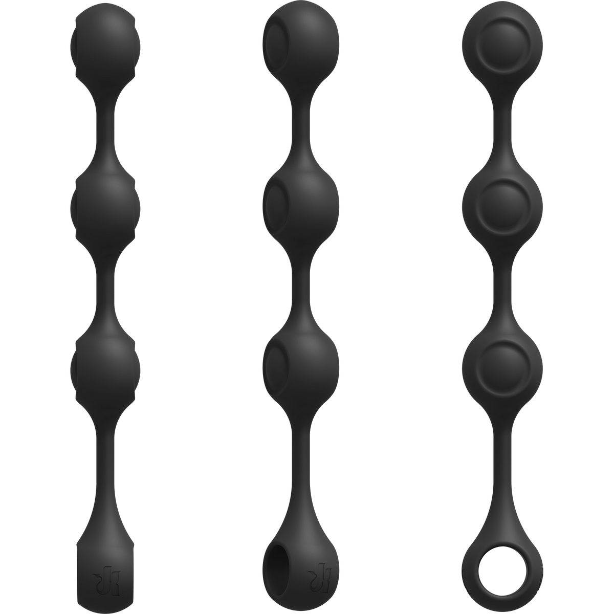 Kink By Doc Johnson - Anal Essentials Weighted Silicone Anal Balls - Black