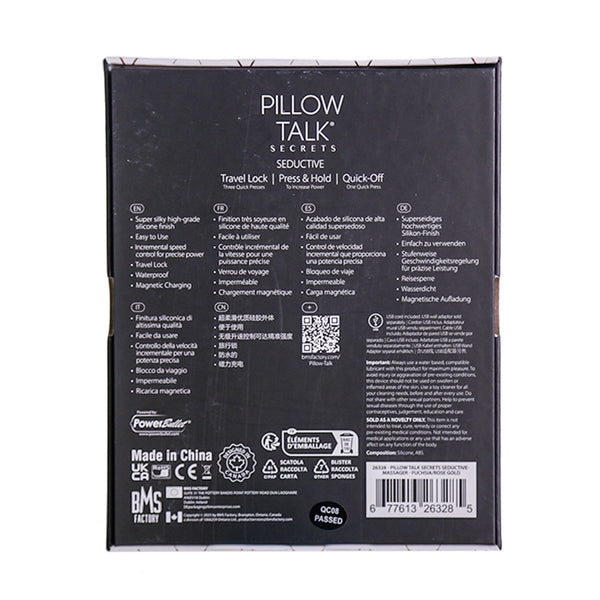 Pillow Talk® Secrets - Seductive – Luxurious Dual Come Hither Wand - Fuchsia