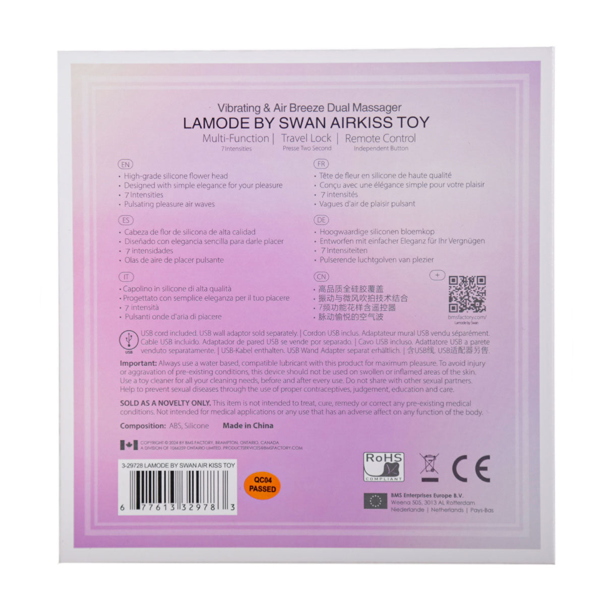 Lamode by Swan Vibrating &amp; Airkiss Toy – Magenta