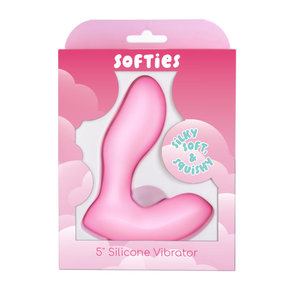 Softies 5” Silicone Vibrator – Pink
