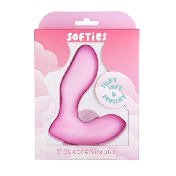 Softies 5” Silicone Vibrator – Pink