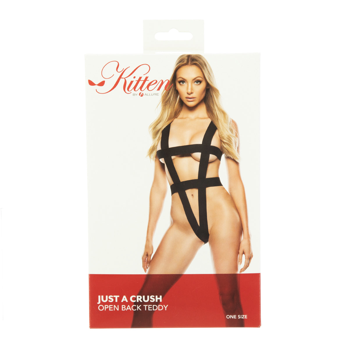 Kitten by Allure – Just a Crush - Open Back Teddy – Black - OS