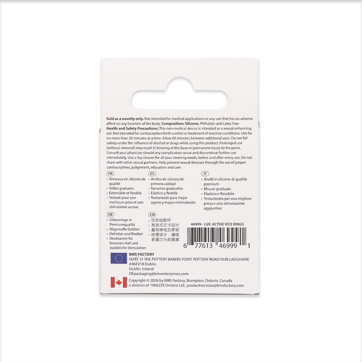 LUX Active – Vice – 3 Silicone Stamina Rings