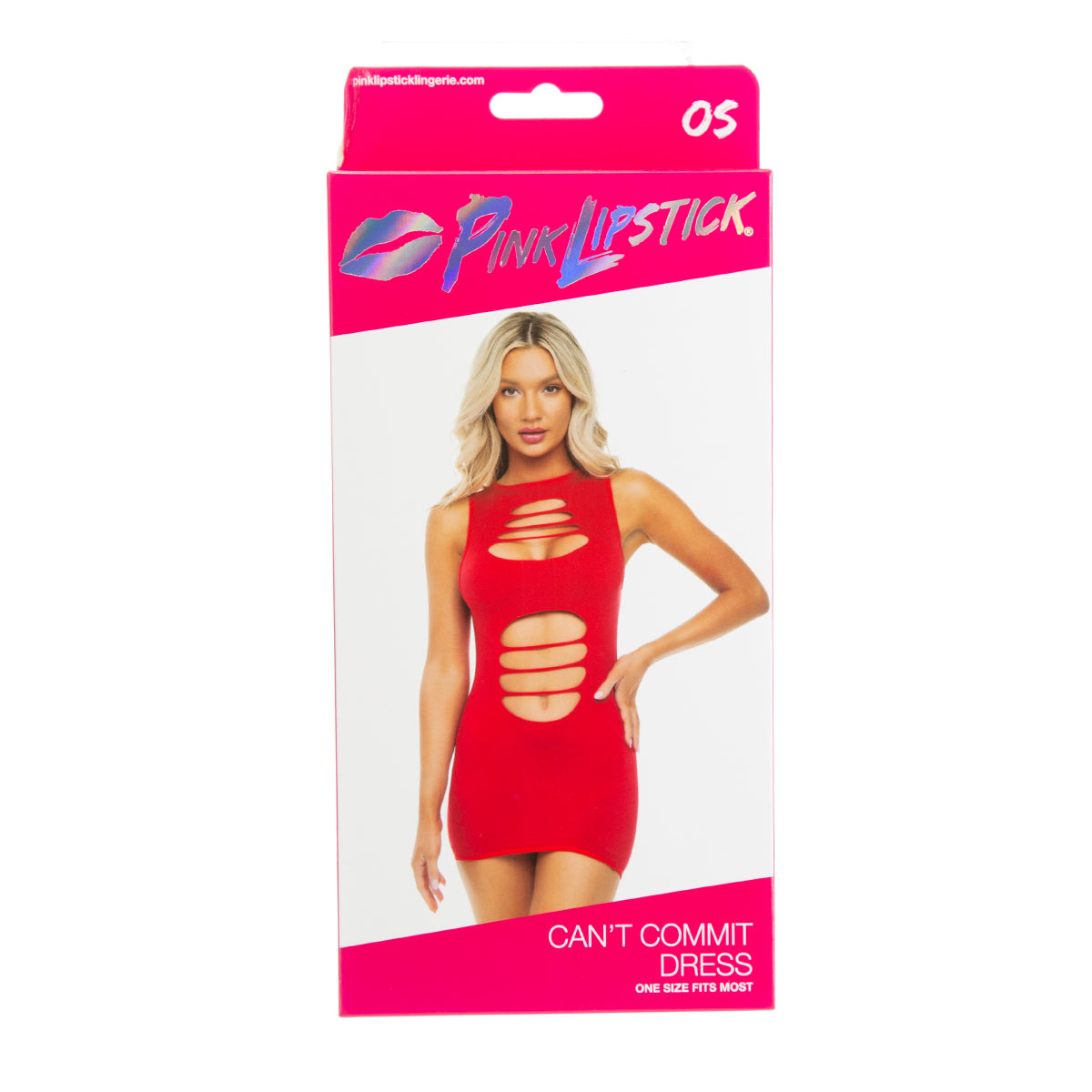 Pink Lipstick Can’t Commit Dress – Red