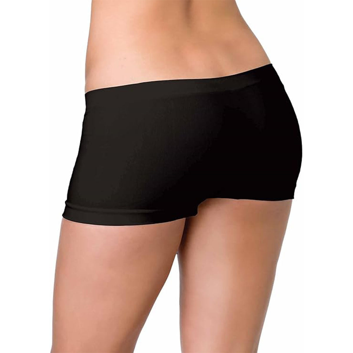 Leg Avenue Seamless Boy Shorts – One Size Fits Most - Black