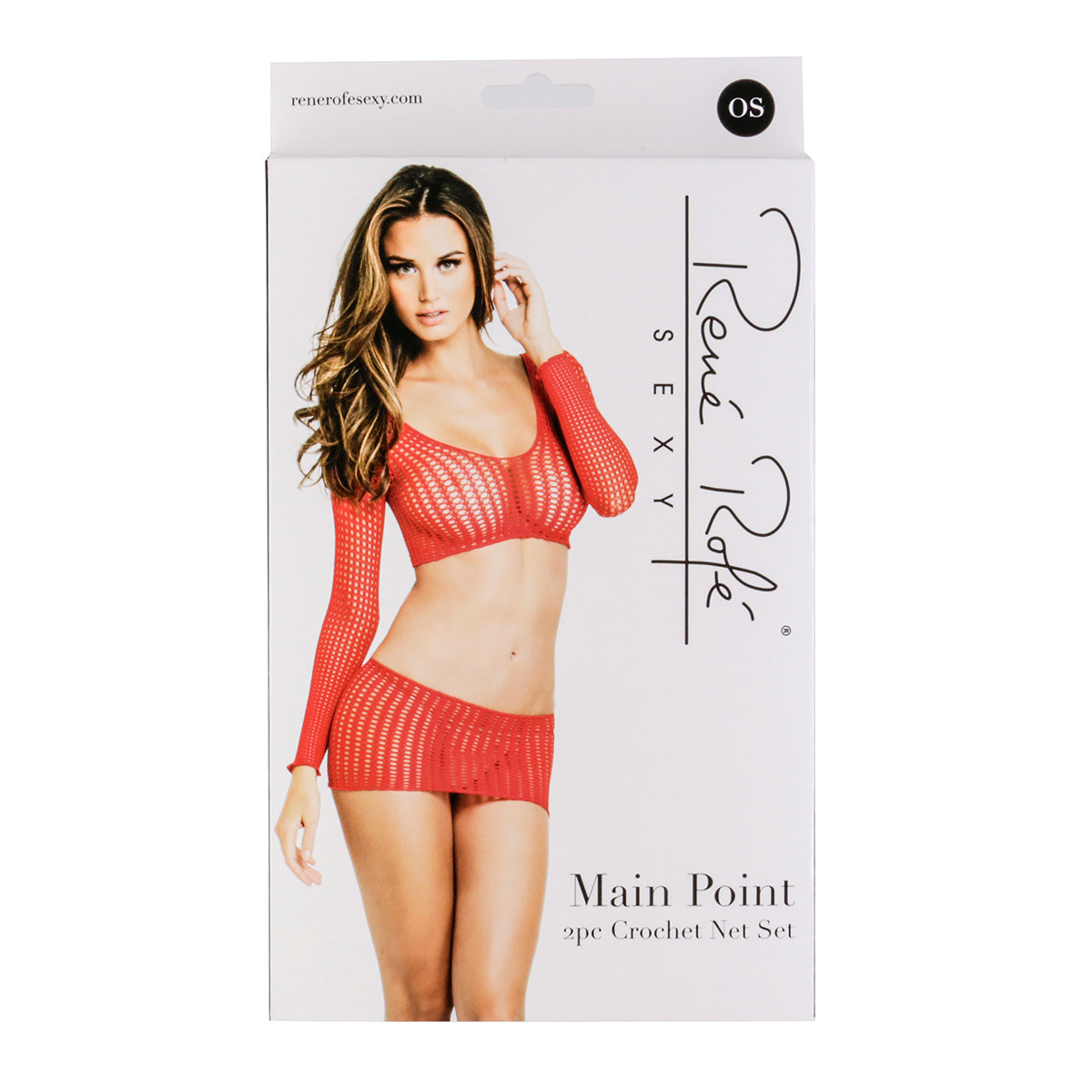 Rene Roff Rene Rofe Main Point 2PC Crochet Net Set – Red - One Size - BMS Enterprises