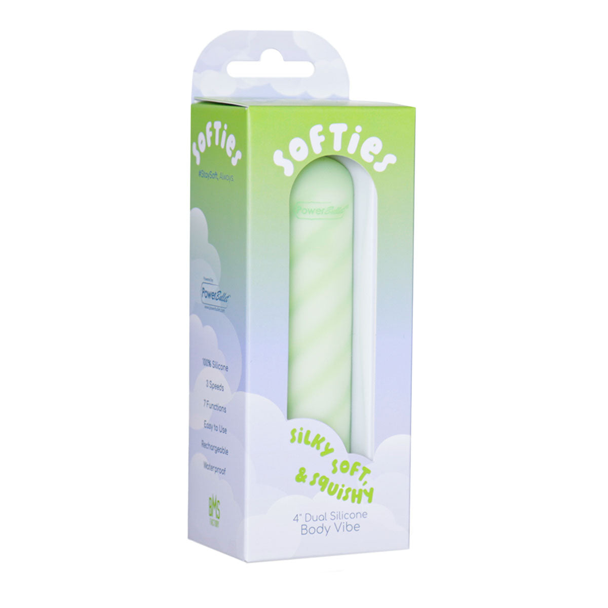Softies 4” Dual Silicone Body Vibe – Green