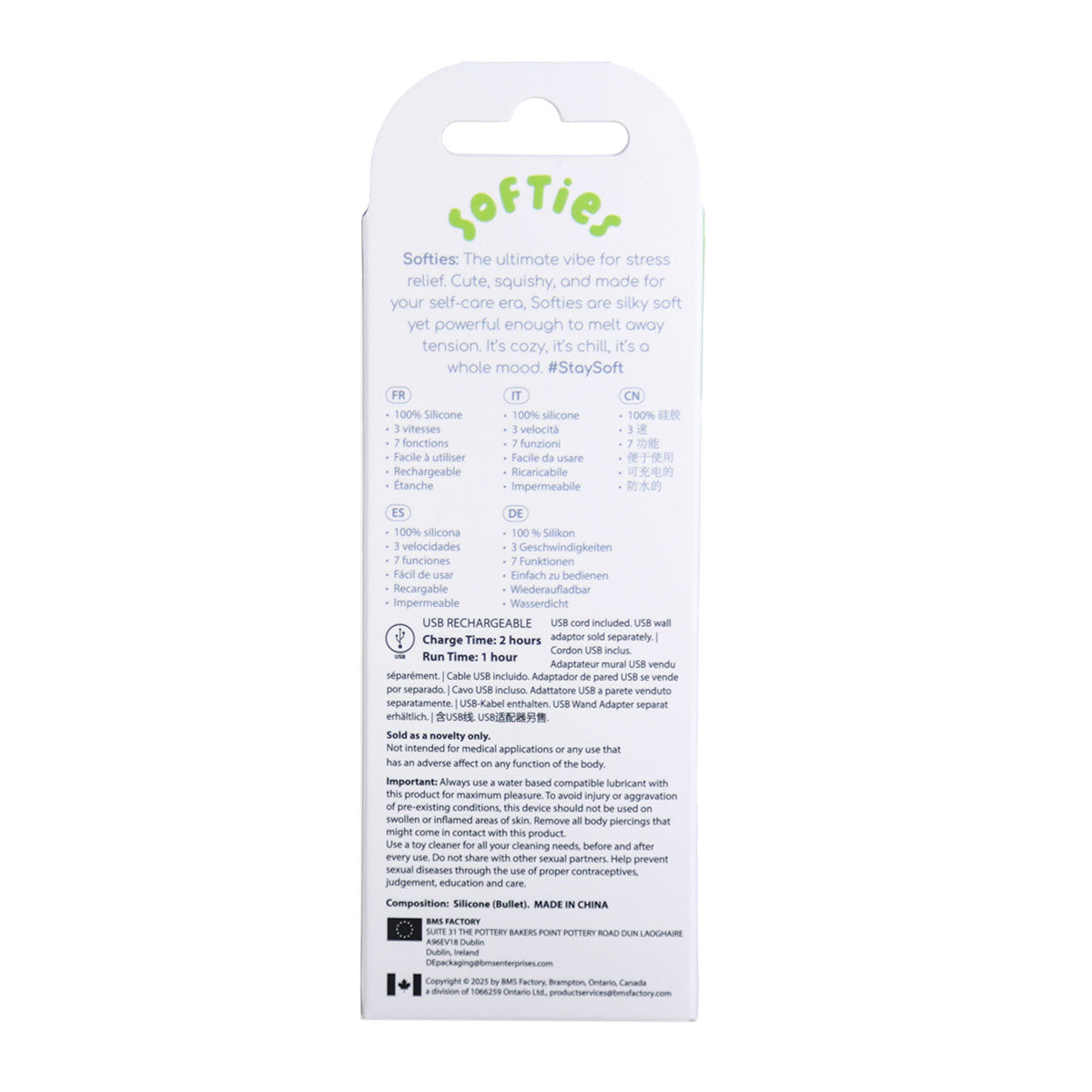 Softies 4” Dual Silicone Body Vibe – Green