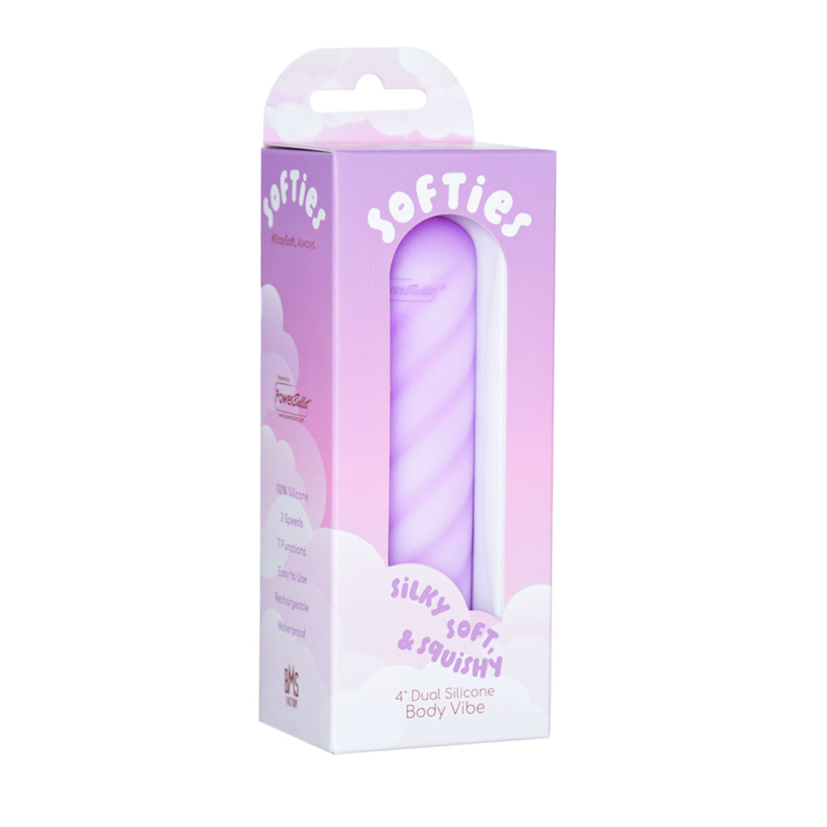 Softies 4” Dual Silicone Body Vibe – Purple