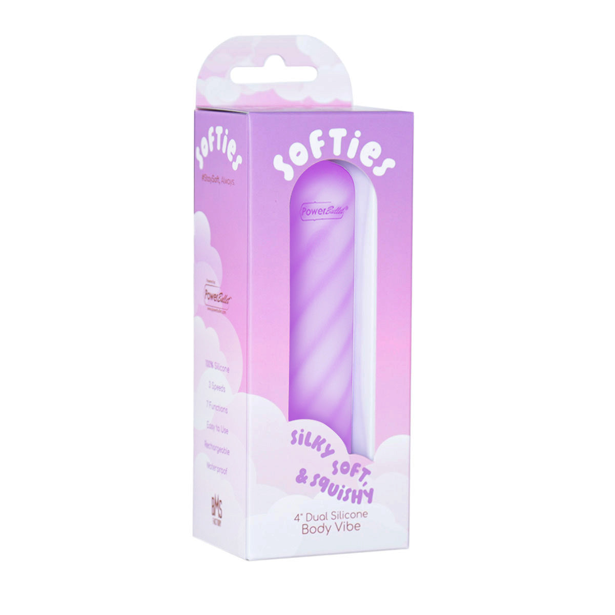 Softies 4” Dual Silicone Body Vibe – Purple