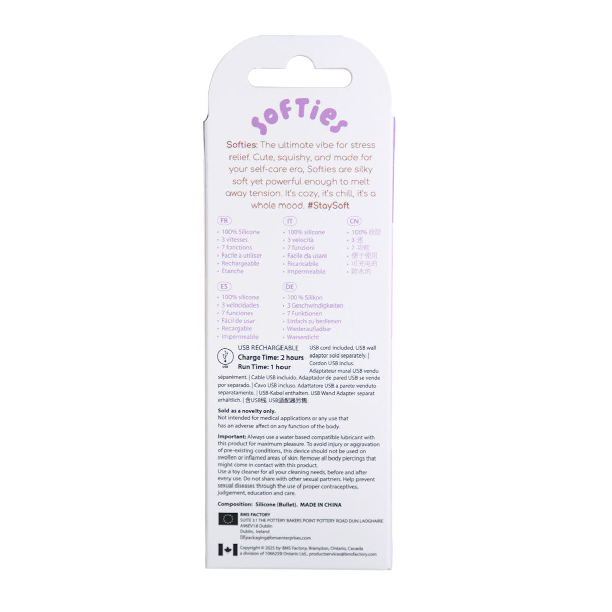 Softies 4” Dual Silicone Body Vibe – Purple