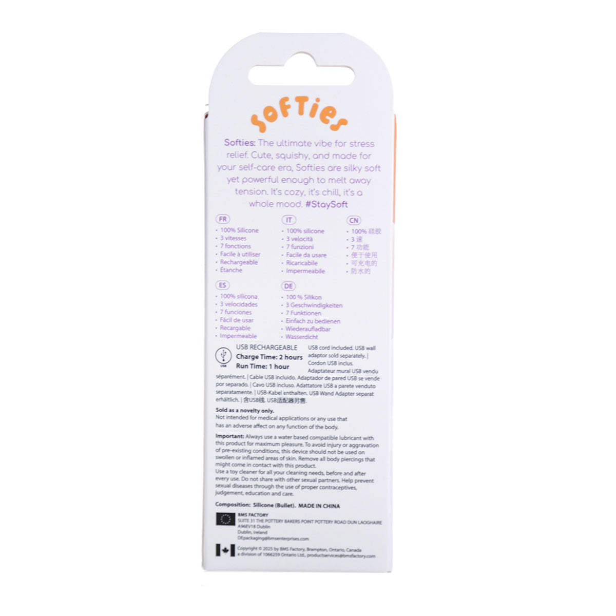 Softies 4” Dual Silicone Body Vibe – Orange