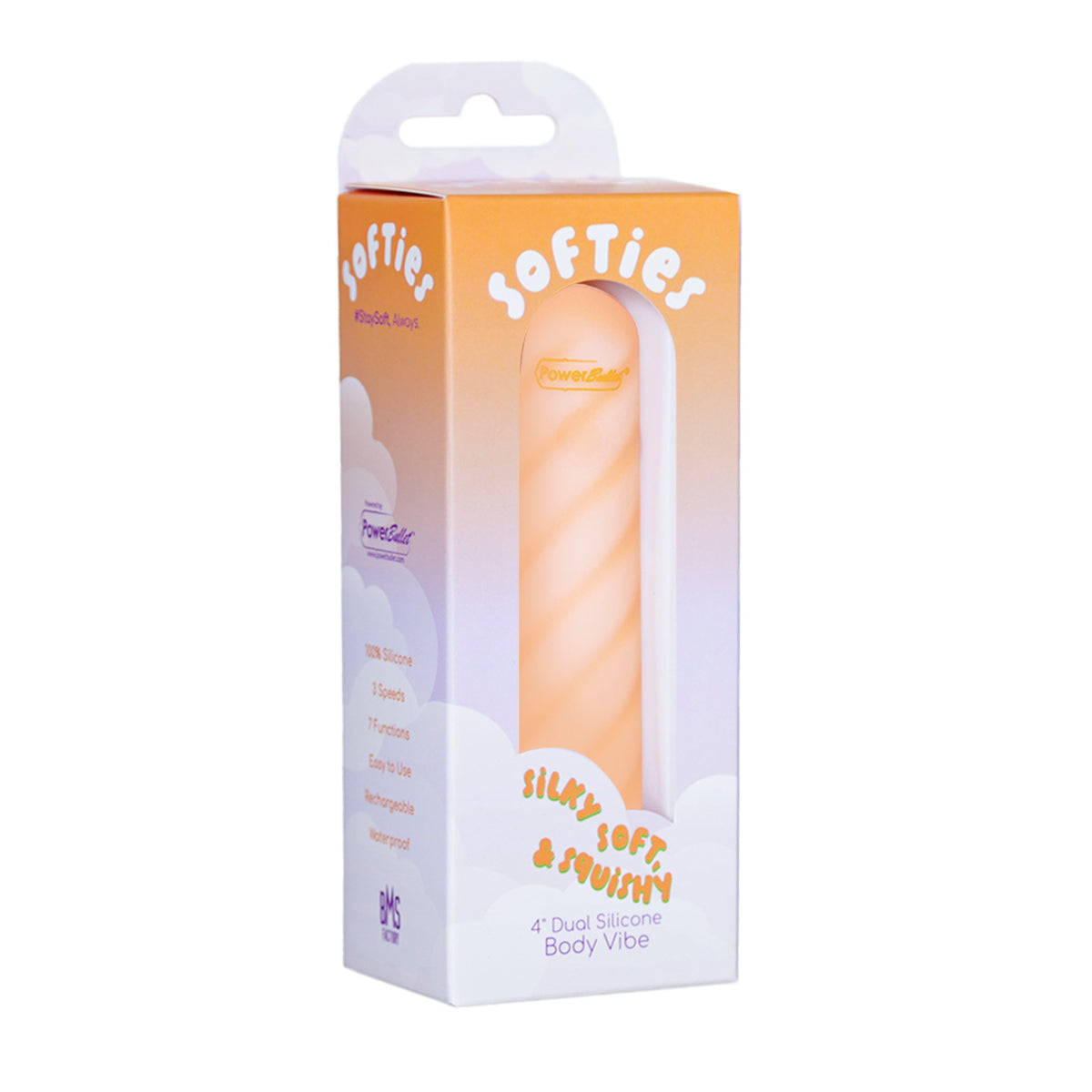 Softies 4” Dual Silicone Body Vibe – Orange