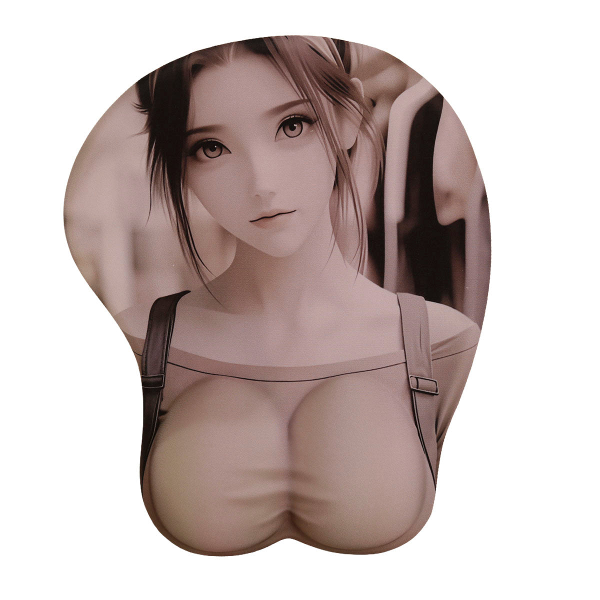Anime Mouse Pad – Brunette with Suspenders
