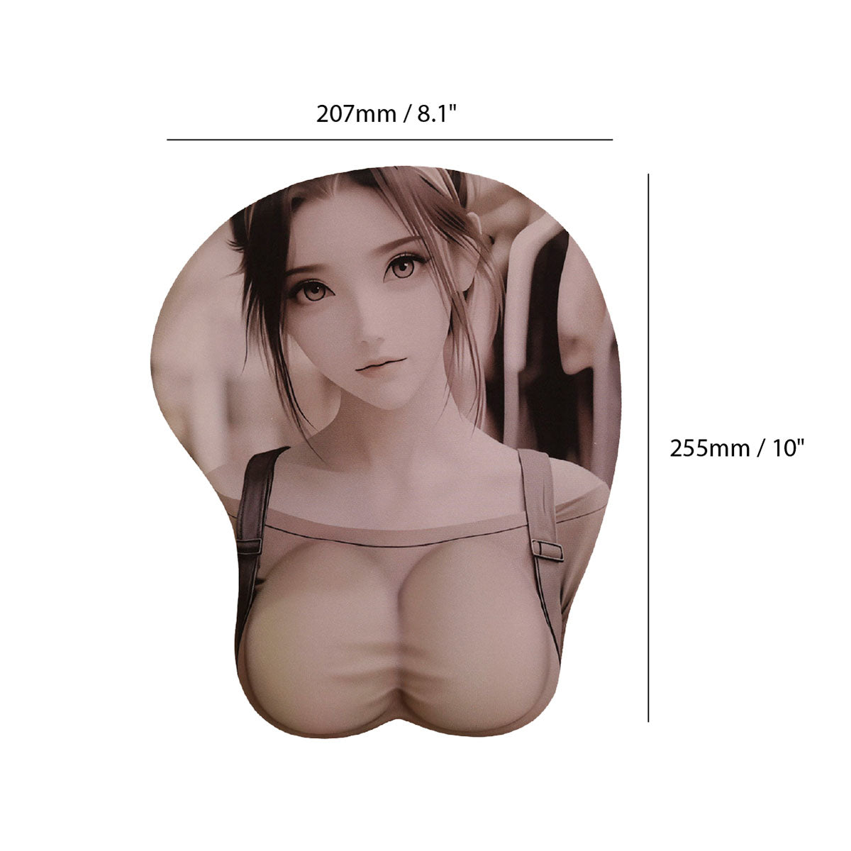 Anime Mouse Pad – Brunette with Suspenders
