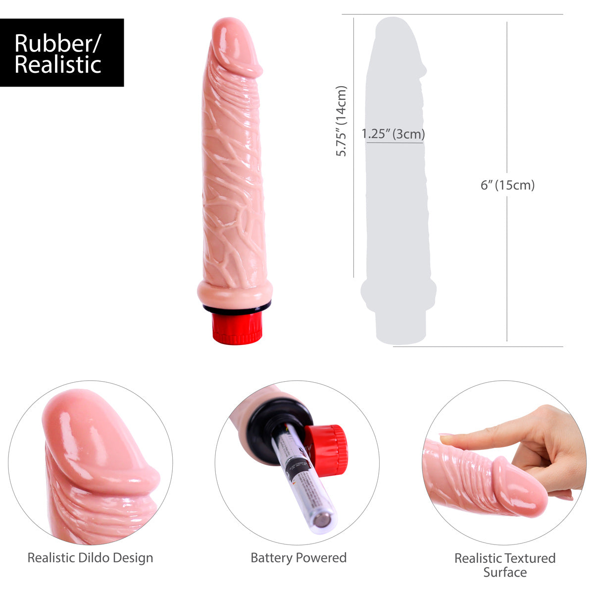 Pure Love - Realistic Vibrating Dildo - 6 In. - BMS Enterprises Pure Love - Realistic Vibrating Dildo - 6 In. - BMS Enterprises