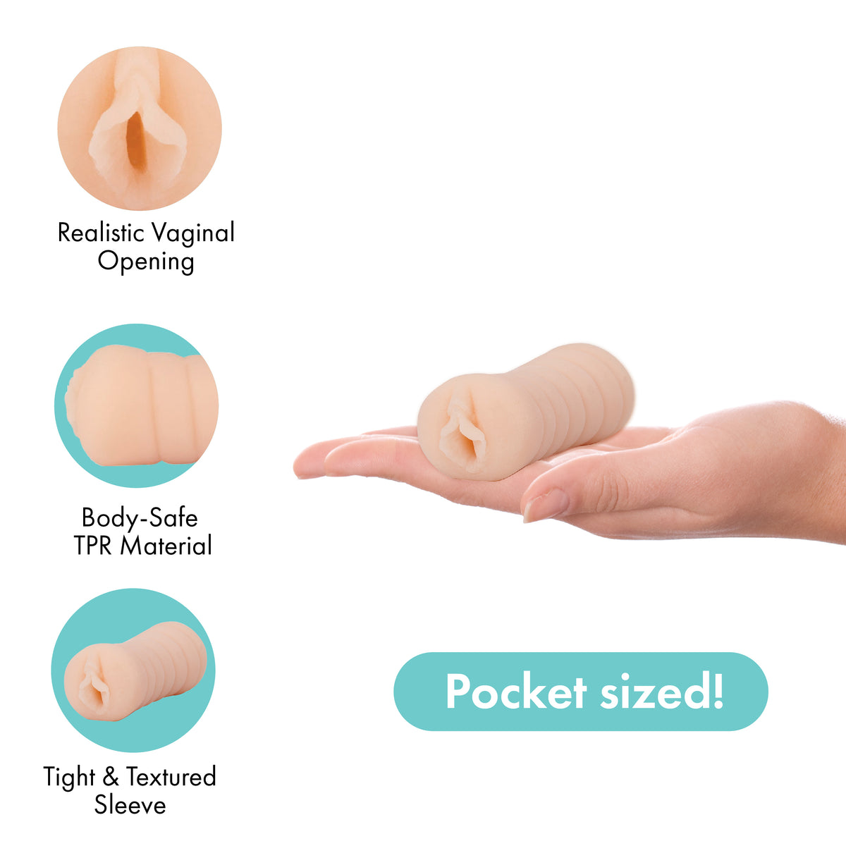 Pure Love® - TO-GO Pocket Size Masturbator – Suzy Vagina