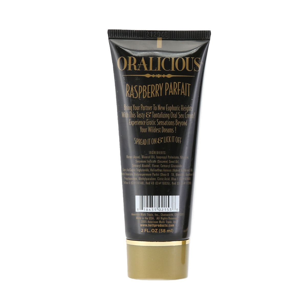 Oralicious Oral Sex Cream - Raspberry Parfait - 2 fl. oz.
