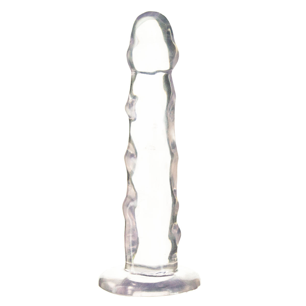Pure Love® - Dildo with Ultra-Raised Ridges &amp; Suction Cup - Clear - 7 In.