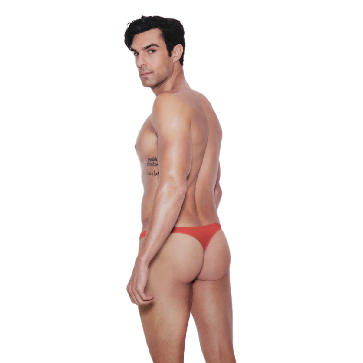 Elegant Moments - Vivace Collection Raah – Mens Micro Mini Thong - Red L/XL