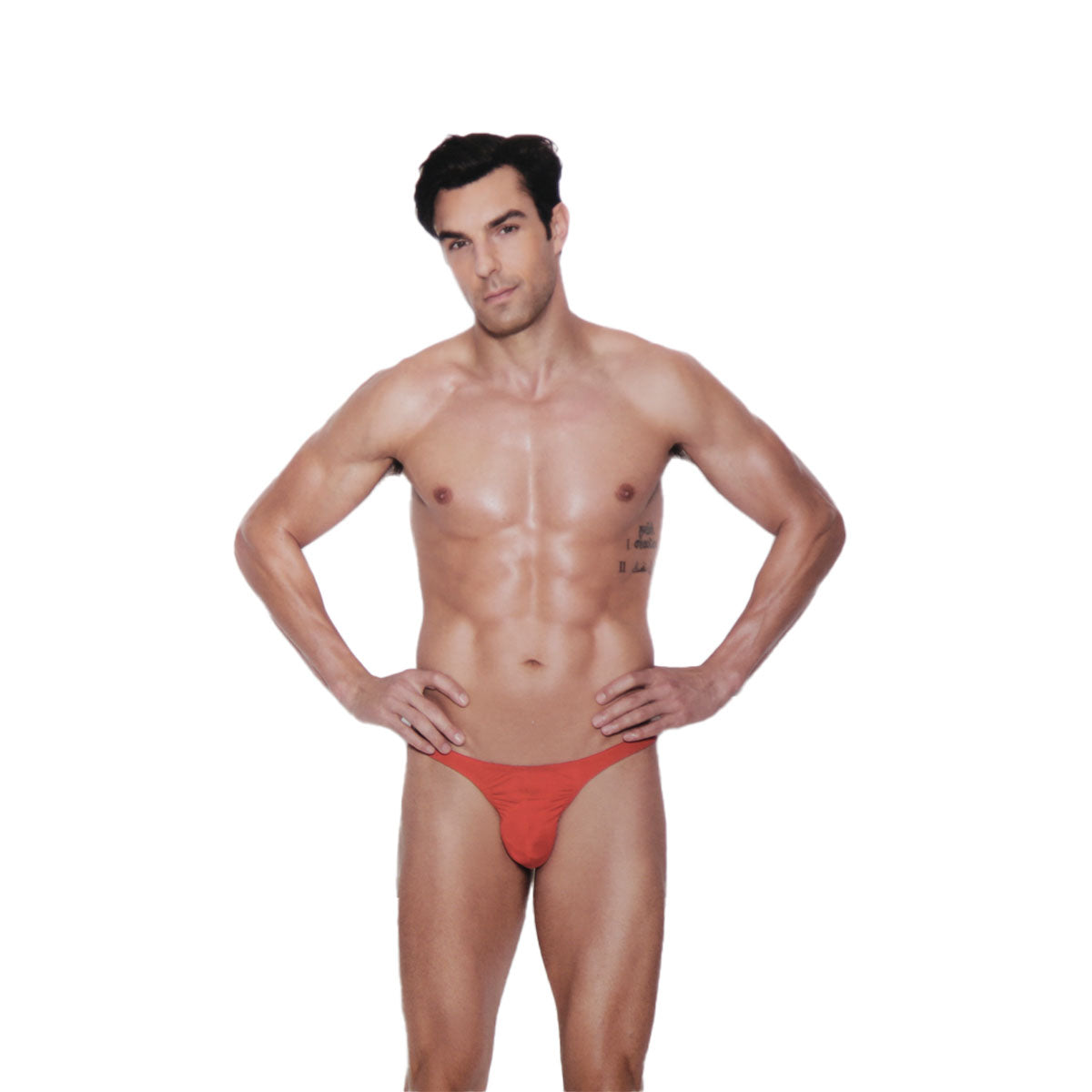 Elegant Moments - Vivace Collection Raah – Mens Micro Mini Thong - Red L/XL