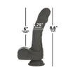 Naked Addiction – 8.6” Silicone Rotating & Thrusting Vibrating Dildo with Remote - Noir - 88711