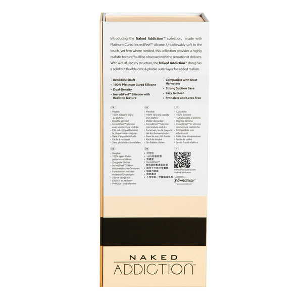 Naked Addiction – 9” Silicone Dual Density Bendable Dildo - Vanilla