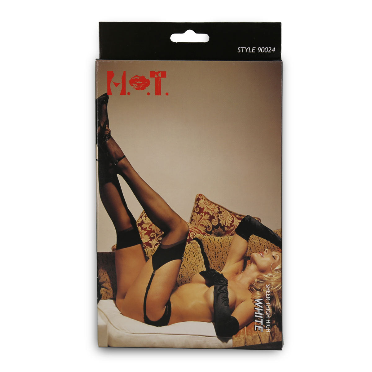 H.O.T - Sheer Thigh High - White - One Size