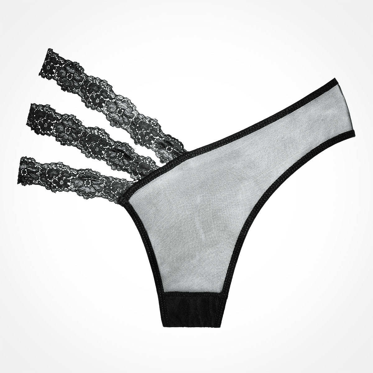Allure Wild Orchid Sheer Panty – One Size Fits Most - Black
