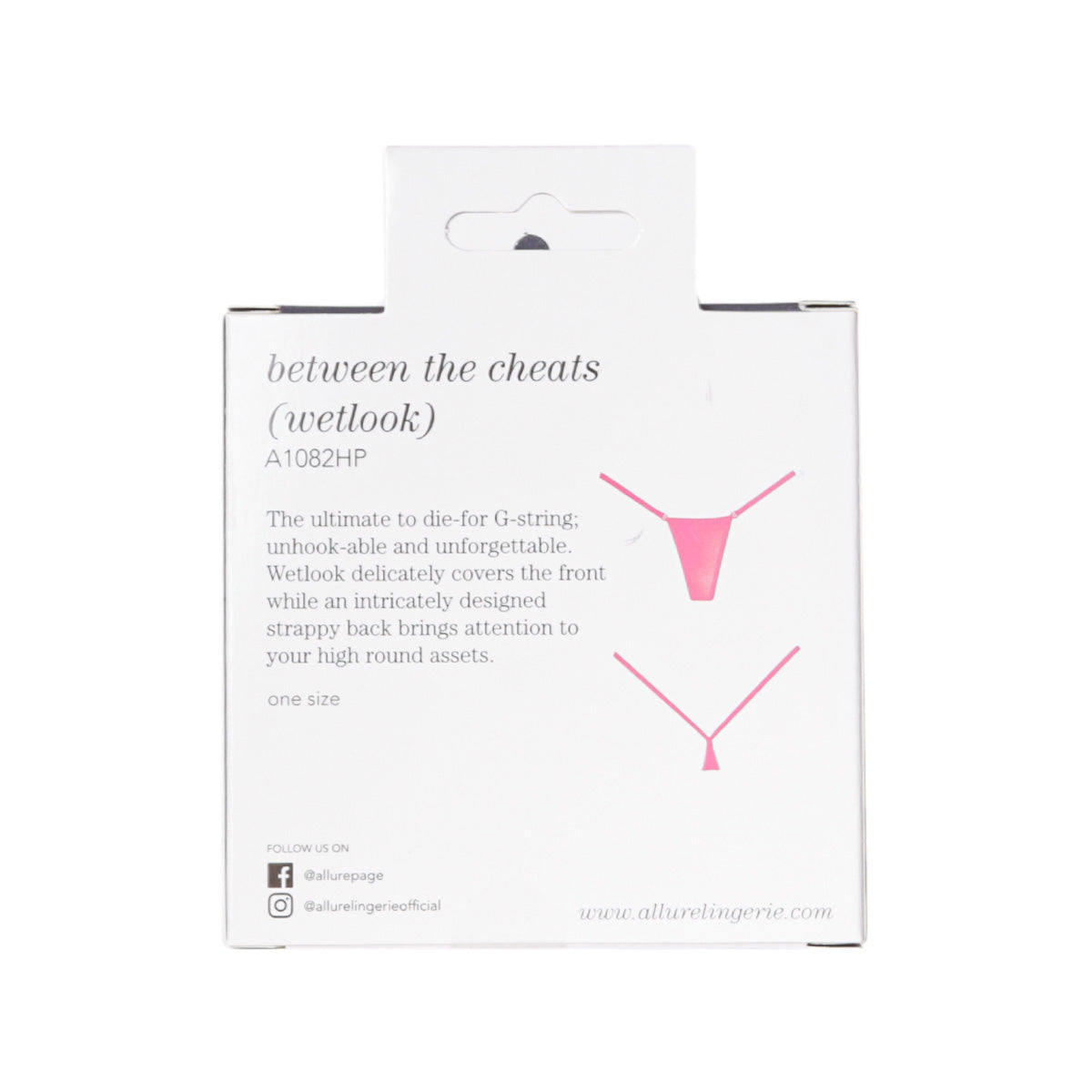 Allure Between The Cheats Pink Panty – One Size Fits Most - Pink