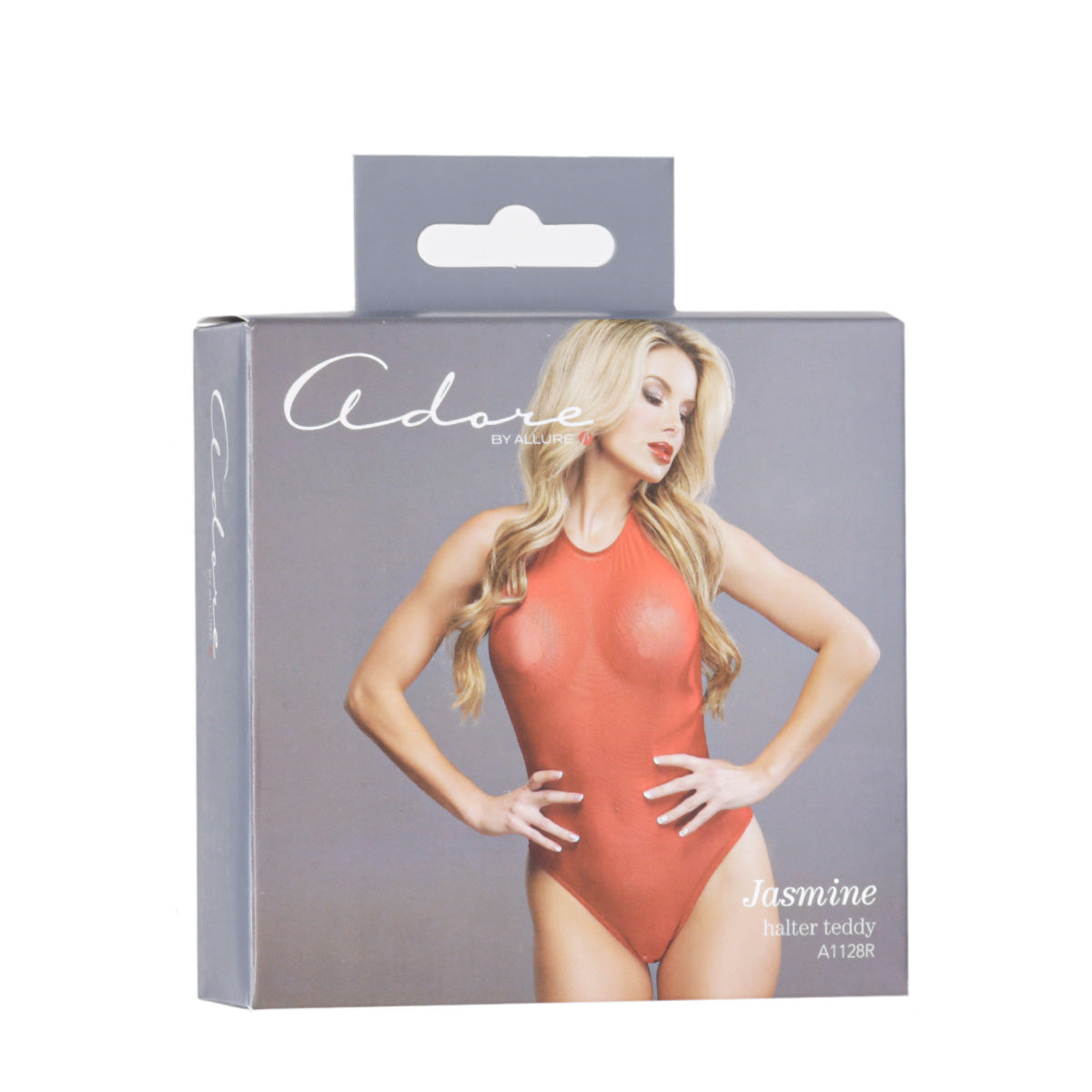 Allure Jasmine Halter Teddy – Red – One Size Fits Most