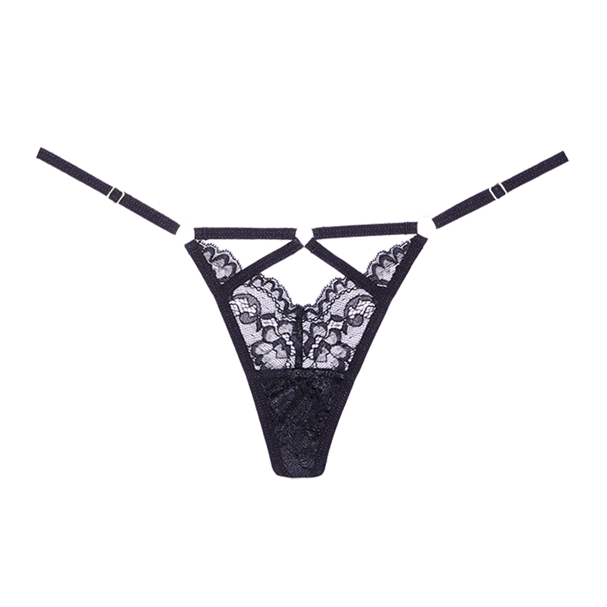 Adore by Allure Do Not Disturb Lace Thong - Black